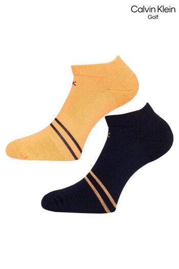 Calvin Klein Golf Orange Potomac Tech Socks 2 PK (N70494) | £13