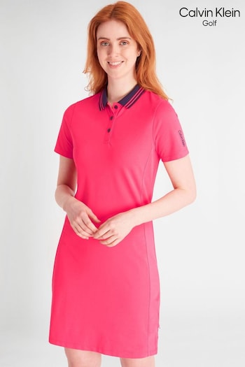 Calvin Lace Klein Pink Golf Primrose Dress (N70499) | £70