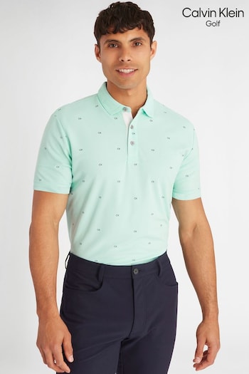 Calvin Klein Golf Blue Monogram Polo Shirt (N70519) | £50