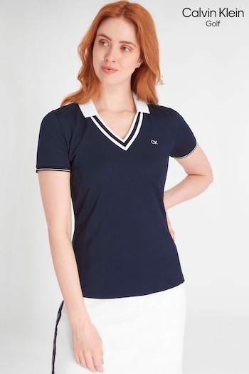 Calvin Established Klein Golf Blue Delaware Polo Shirt (N70527) | £50