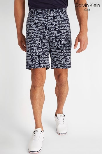 Calvin Klein Golf Blue Printed Genius Shorts (N70532) | £60