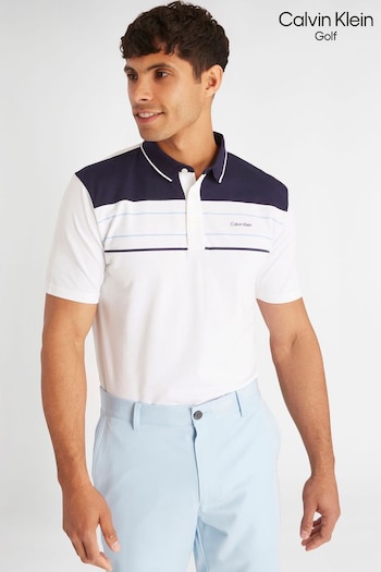 Calvin Klein Golf Eagle White Polo Shirt (N70538) | £50