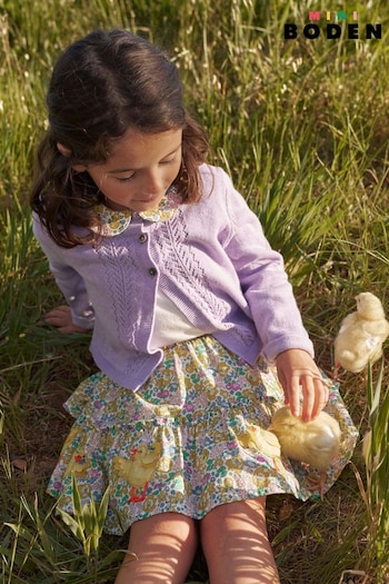 Boden Yellow Chick Appliqué Skirt (N70554) | £32 - £37