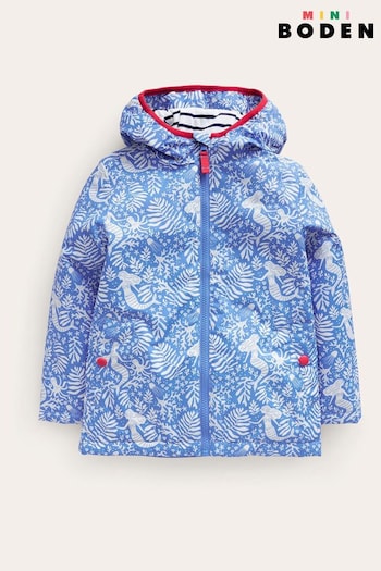 Boden Blue Jersey Lined Anorak Coat (N70555) | £39 - £44