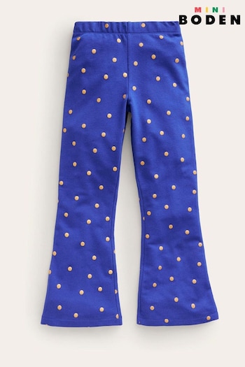 Boden Blue Printed Kick Flare retrostil Leggings (N70565) | £21 - £23