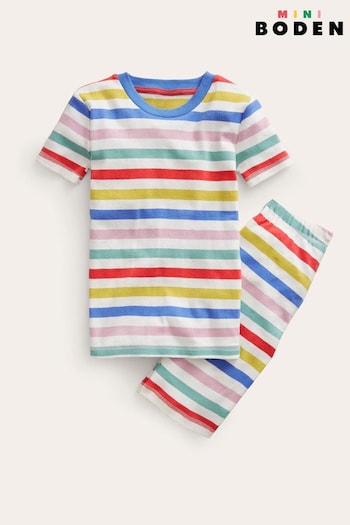 Boden Red Snug Striped Short Pyjamas (N70574) | £19 - £21