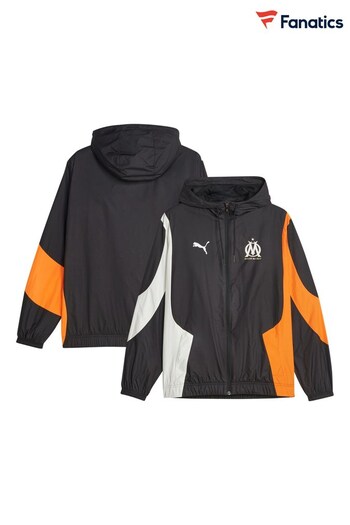 Fanatics Olympique de Marseille Pre Match Black Jacket (N70724) | £85
