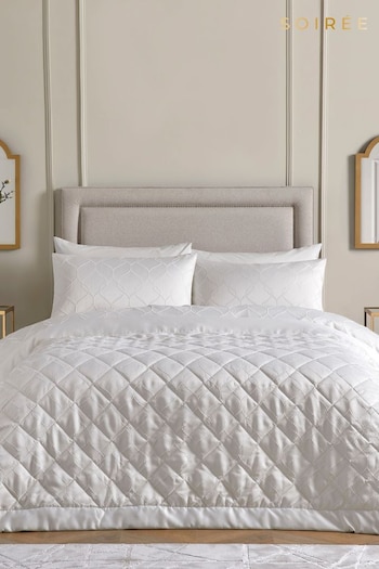 Soiree Ivory Montez Luxe Jacquard Bedspread (N70868) | £72