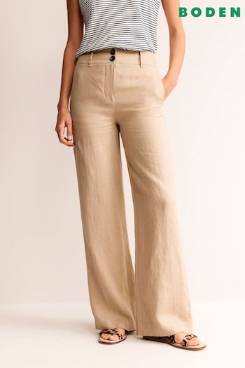 Boden Natural Westbourne Linen Trousers (N70870) | £95