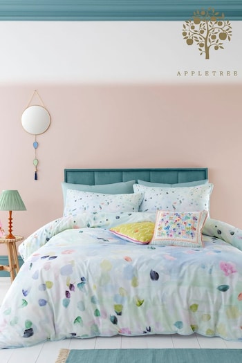 Appletree Duck Egg Alfresco 100% Cotton Duvet Cover Set (N70910) | £35 - £65