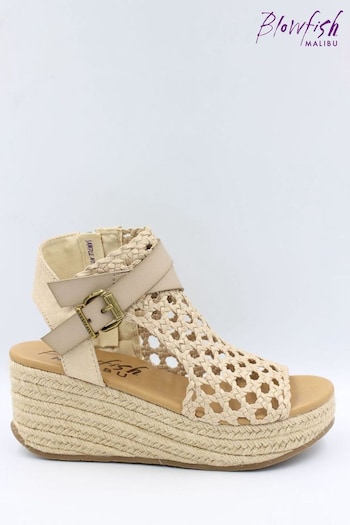 Blowfish Malibu Women's Gold Lorrah Espadrille Wedge Sandals (N70929) | £75