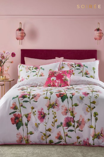 Soiree Pink Layla Luxury 500 Thread Count Duvet Cover Set (N70954) | £60 - £80