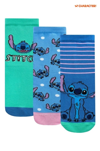 Character Blue Lilo and Stitch Socks 3 Pack (N70961) | £11