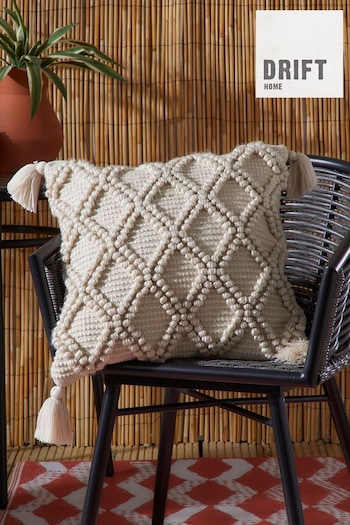 Drift Home Natural Alda Outdoor Textured Filled Cushion (N70979) | £16
