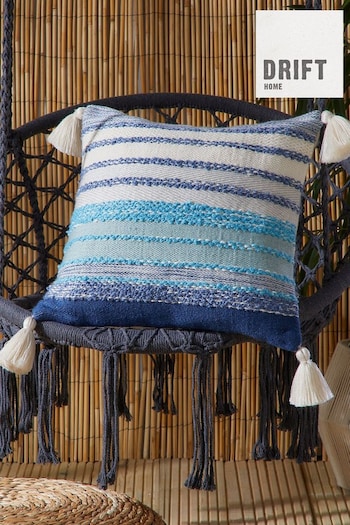 Drift Home Blue Alda Outdoor Textured Filled Cushion (N71012) | £16