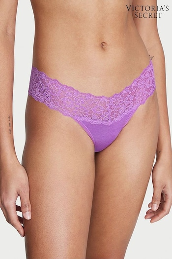 Victoria's Secret Purple Paradise Lace Waist Thong Knickers (N71067) | £9