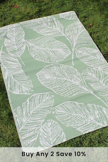 Fusion Green Matteo UV Resistant Outdoor Rug (N71113) | £18