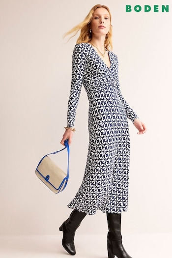 Boden Blue Elodie Empire Midi Dress (N71267) | £98