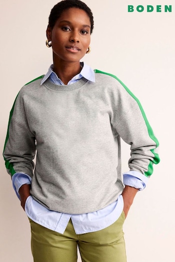 Boden Grey Drop Shoulder Sweatshirt (N71389) | £65