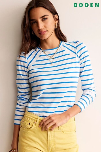 Boden Blue Arabella Stripe T-Shirt (N71403) | £35