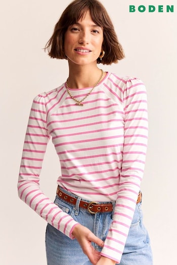 Boden Pink Arabella Stripe T-Shirt (N71407) | £35