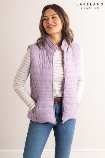 Lakeland Leather Purple Angelina Quilted Gilet (N71413) | £40