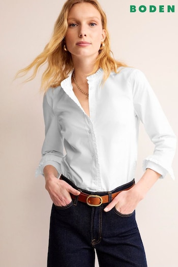 Boden White Phoebe Cotton Shirt (N71434) | £65