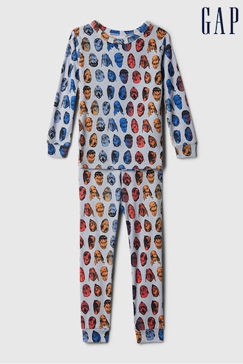 Gap Grey Marvel Organic Cotton Pyjama Set (12mths-5yrs) (N71465) | £20