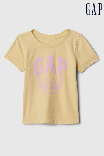 Gap Yellow Logo Short Sleeve Crew Neck T-Shirt (Newborn-5yrs) (N71478) | £8