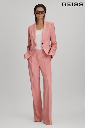 Reiss Pink Millie Petite Flared Suit Trousers (N71513) | £168