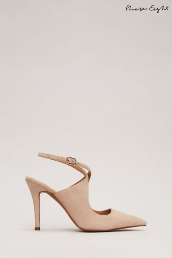 Phase Eight Natural Cross Over Ankle Shoes Zielony (N71517) | £109