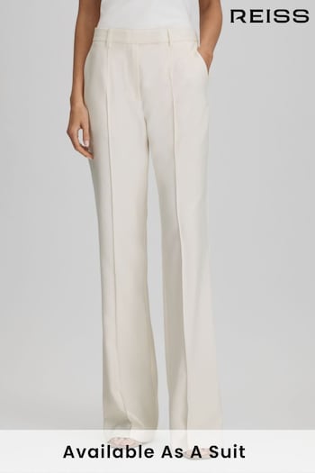 Reiss Cream Millie Flared Suit midi Trousers (N71518) | £168