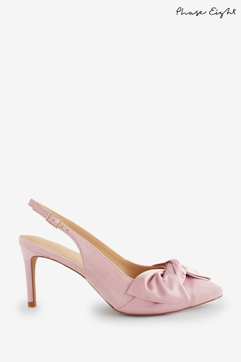 Phase Eight Pink Twist Front Slingback Shoes (N71528) | £109