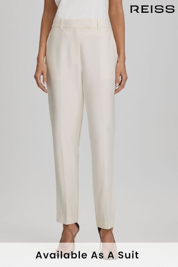 Reiss Cream Millie Slim Fit Suit Trousers (N71542) | £150