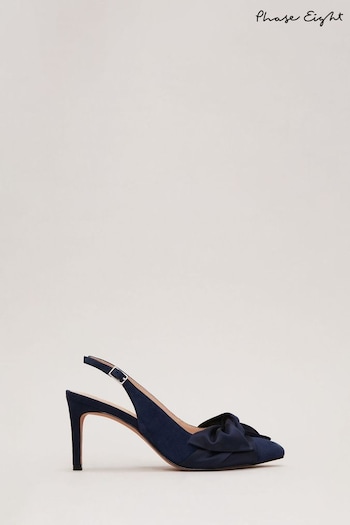 Phase Eight Blue Twist Front Slingback Shoes (N71546) | £109