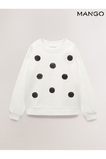 Mango Cotton Sweatshirt With Sequins (N71578) | £23