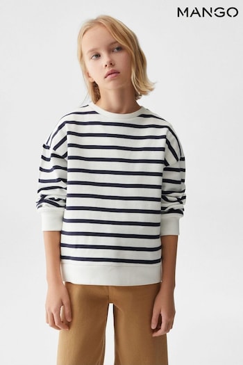 Mango Striped Cotton-Blend Sweatshirt (N71581) | £18