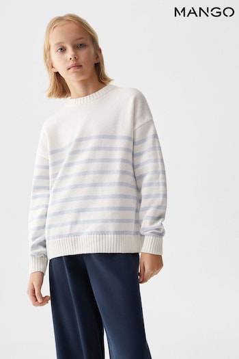 Mango Striped Cotton-Blend Sweater (N71583) | £23