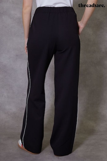 Threadbare Black Tailored Trousers With Piping Detail (N71696) | £38