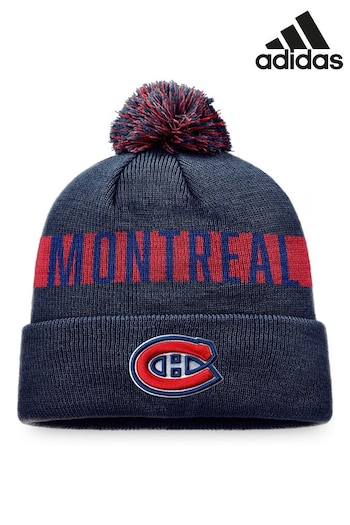 adidas Blue NHL Montreal Canadiens Fundamental Bobble Hat (N71715) | £22