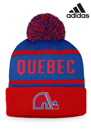adidas Blue NHL Quebec Nordiques Heritage Bobble Hat (N71760) | £22