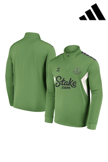adidas Green Everton Hummel Training Half Zip Sweatshirt (N71766) | £60