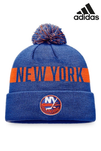 adidas Blue NHL New York Islanders Fundamental Bobble Hat (N71768) | £22