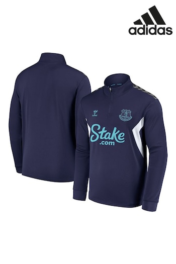 adidas Blue Everton Hummel Training Half Zip Sweatshirt (N71774) | £60