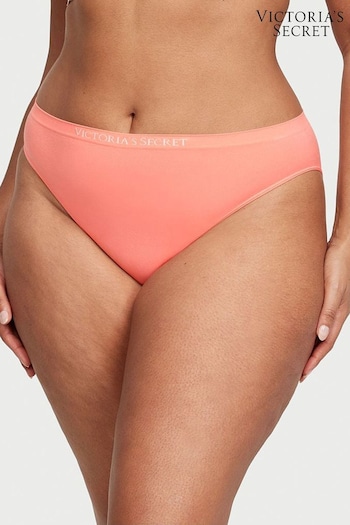 Victoria's Secret Punchy Peach Orange Seamless Bikini Knickers (N71799) | £9