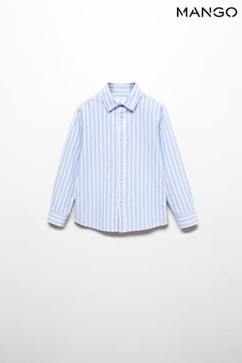 Mango Regular-Fit Blue Striped Shirt (N71865) | £15