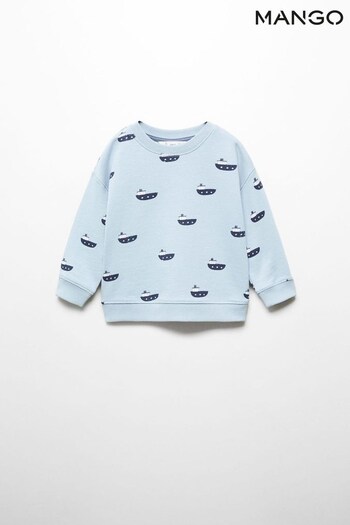 Mango Cotton-Blend Printed Sweatshirt (N71871) | £15
