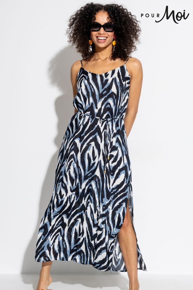 Next blue leopard print dress discount