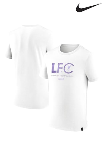 Nike White Liverpool Mercurial T-Shirt (N72249) | £33