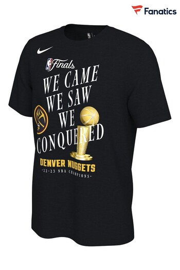 Fanatics NBA Denver Nuggets NBA Finals 2023 Celebration Trophy Black T-Shirt (N72257) | £38